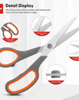Scissors Bulk 30-Pack, All Purpose Scissors Stainless Steel Sharp Scissors for Office Home General Use Craft Supplies, High/Middle School Classroom Class Older Kids Scissor Set, Right/Left Handed