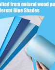 34 Sheets Blue Cardstock Paper, Glitter Cardstocks A4 Construction Paper Colored Cardstock Paper for Card Making Kids Art Crafts Scrapbooking
