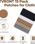 Iron on Patches for Clothes, 15 PCS Fabric Patches for Clothes, 5 Shades Iron on Patch for Clothing, Clothing Patches Iron on inside Thigh Decorating Kit 4.92" by 11"