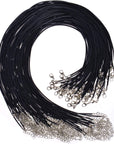 100Pcs Necklace Cord for Jewelry Making, Black Waxed String Bracelet Making Supplies