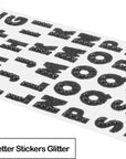 Self Adhesive Glitter Alphabet Stickers, 8 Sheets Glitter Crystal Rhinestones Alphabet Letter Stickers a to Z Letter for Grad Cap and Handicraft Art - 8 Colors