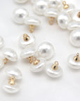 10Mm Mushroom Semicircle White Faux Pearl Buttons for Sewing, Shirts, Skirts, Wedding Dresses, Jewelry Decorations, DIY Crafts (40Pcs 10Mm(0.394Inch))