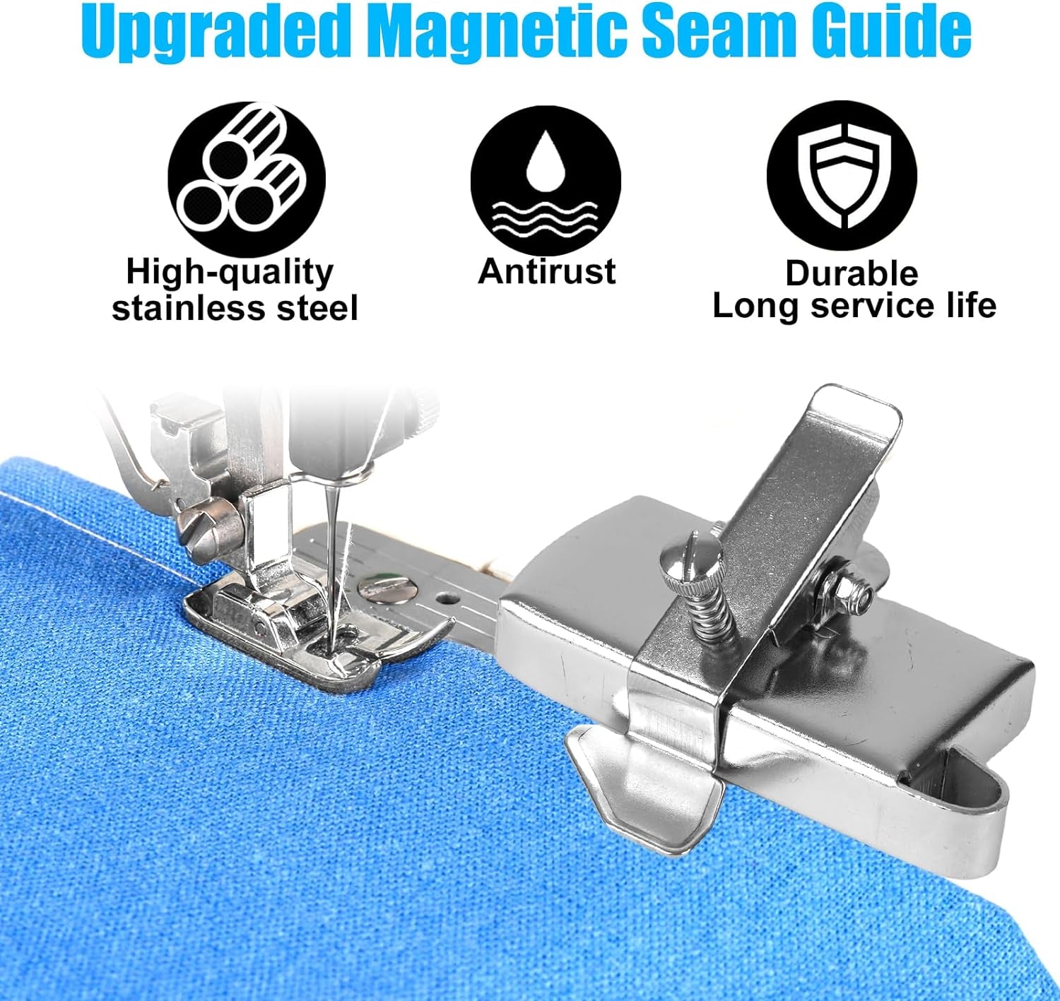 Magnetic Seam Guide, Magnetic Sewing Guide with Clip, Sewing Seam Guide, Universal Seam Guide, Multifunctional Hem Guide