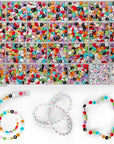 800 PCS Letter Beads for Bracelets, Colorful Alphabet Beads for Jewelry Making with Acrylic round Beads, Heart, Star Charms and 52' Elastic String Thread (Multicolor800)