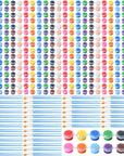 560 Pcs Mini Acrylic Paint Set for Kids 40 Set 12 Colors Washable Paint Strips Bulk 40 Flat Painting Brushes 40 Pointed Brushes Christmas Party Gift for Adult Classroom Birthday Party(2Ml)