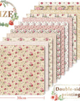 12 Designs Spring Pattern Paper 24 Sheet Rose Floral Scrapbook Paper Pink Double-Sided Collection Decorative Craft Paper Folded Flat for Card Making Scrapbook Photo Album Decor, 30 X 30Cm