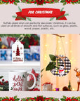 Buffalo Plaid Permanent Adhesive Vinyl-6 Sheets 12"X12" Buffalo Plaid Vinyl & 2 Sheets Transfer Tape, Permanent Vinyl for Cricut Machine, Pattern Vinyl for Christmas