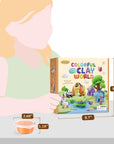 Air Dry Clay Kit for Kids - Comes with Instructional Guide Featuring 4 Scenes & 26 Projects Tutorials, 18 Cans of Modeling Clay, Includes Display Stand, Gift for Girls and Boys