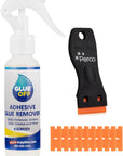 Glue off Adhesive Remover 3.3 Fl. Oz & Scraper with Plastic Razor for Removing Labels (Adhesive Remover & Scraper W/Plastic Razor)