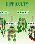 Crochet Kit for Beginners with Step-By-Step Video Tutorials,Beginners Starter Crochet Succulent Plant Kit for Adults Kids,Learn to Crochet Set (Hanging Plants)