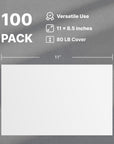100 Sheets Cardstock Paper - 8.5 X 11 White Thick Paper, 80Lb Card Stock Printer Paper for Invitations, Scrapbooking, Crafts, DIY Cards (White)