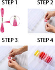 Embroidery Floss Organizer Box - 24 Compartments with 100 Hard Floss Bobbins and 459 Color Number Stickers