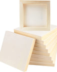 10 Pcs 5X5 Wood Panel Boards, Unfinished Wood Canvas Wooden for Crafts, Painting Canvas, DIY Art Projects, Pouring, Arts Use with Oils, Acrylics