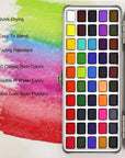 Watercolor Paint Set 50 Vivid Colors, Travel Watercolor Kits with Palette, Brush, Sponge, Ideal for Adults, Kids, Hobbyists, Paingting Lovers, Art Supplies