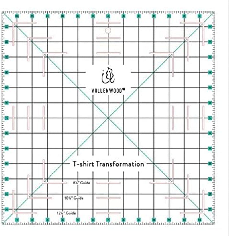 Not Overpriced T-Shirt Alignment Transformation Ruler 14X14Inches. Turn Any Old T Shirt into a Quilt Full of Memories. by Andrea Miani. Tshirt Transfer Centering Tee Shirts Square Quilting Template.