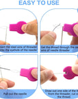 Needle Threaders Tool Set 19 in 1 for Hand Sewing, Sewing Machine, DIY (5 Pcs Gourd Shaped Threaders + 5 Pcs Thumb Shaped Threaders + 2 Pcs Drawstring Threaders + 2 Pcs Seam Rippers + 5Pcs Needles)
