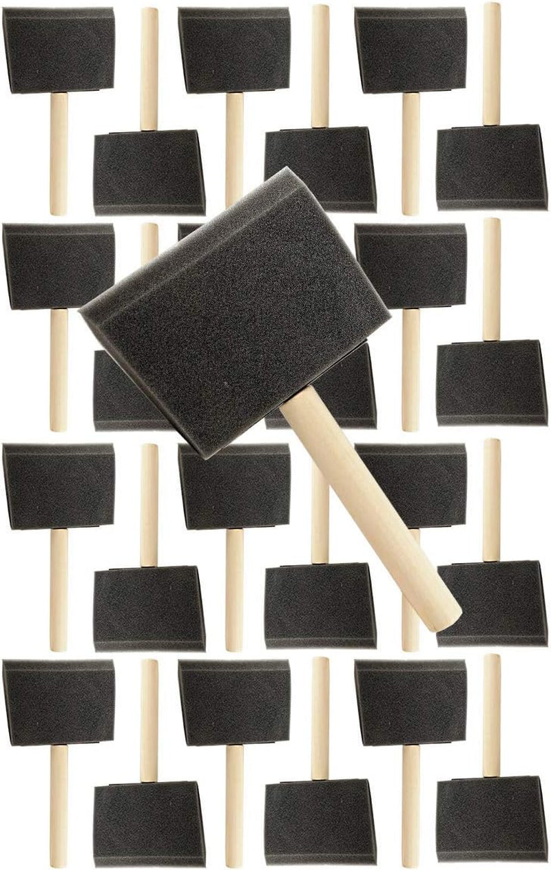 Pro Grade - Foam Brushes - 4 Inch - 24 Piece Poly Foam Brush Set