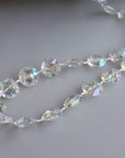 99FT DIY Garland Diamond Acrylic Crystal Beads Strand Shimmer Wedding Decorations Party Decoration Crafting Projects (Iridescent)