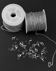 36 Feet Silver Stainless Steel Link Cable Chain with 20 Lobster Clasps and 30 Jump Rings for Men Women Jewelry Chain DIY Making, 2.0Mm