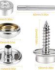150 PCS Canvas Snap Kit Tool, Metal Screws Snaps Marine Grade 3/8" Socket Stainless Steel Boat Canvas Snaps with 2 PCS Setting Tool for Boat Cover Furniture (150 PCS)