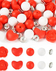 65Pcs Daisy Flower Silicone Focal Beads Yellow Silicone Rubber Beads Summer Focal Bracelet Beads Glass Rhinestone Beads for Necklace Spring’S Festival Jewelry Making