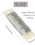 Floral Wire Craft Wire Jewelry Wire Wreath Wire, 38 Yards Paddle Wire 22 Gauge Florist Wire Flexible Silver Flower Wire for Wreath Making Jewelry Craft Flower Arrangements