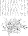 104 Pieces A-Z Alphabet Letter Charms, Jewelry Charms for Making Jewelry, Alloy Spacer Beads, Metal Letter Pendant Charms for Bracelets Necklace Earring Jewelry DIY Crafts Making Supplies