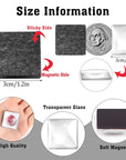 96Pcs Craft Magnets Glass Magnet with Adhesive Backing and Transparent Clear Glass Cabochons DIY Magnets for Fridge Refrigerator Magnets(Square,1.2 Inch)