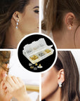 Earring Backs 6 Styles 170 Pcs, Hypoallergenic Metal Earring Backs, Bullet Shape Safety Earring Backs Replacements for Earring Studs Hoops