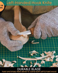 S01L Wood Spoon Carving Knives Set Spoon Making Tools Kit Whittling Knife Hook Knife Left-Handed Bowl Cup Kuksa for Beginners Woodworking Professional Left Handed Wood Carving Kit