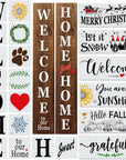 Letter Stencils for Painting on Wood - 40 Pack Alphabet Letter Number Stencil Templates with Signs in Multiple Fonts - Stencils for Crafts Reusable for Chalkboard, Fabric, Wood Signs and More