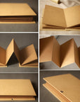 Scrapbook Albums, 6 X 8 Inches DIY Photos Collection by LUNIQI, Accordion Stretchable Folding Kraft Paper for Wedding Anniversary, Valentines Day, Love Memory