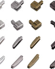 12 Sets Metal Zipper Latch Slider Retainer 3 Color