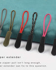 Durable Cord Zipper Pulls Pull Tab Zipper Replacement for Purses,Backpacks, Luggage, Clothing(Black Red,10 Pack)
