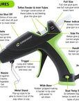 Auto Shut off Hot Glue Gun, Dual Temperature, 1.5X Power of Full Size Glue Guns, Easy-Adjust Temp for Multiple Projects (Ultra Series DT-360F)