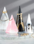 Ring Cone Resin Molds,4 Pcs Ring Holder Silicone Molds for Epoxy Resin, Ring Cone Pyramid Silicone Resin Molds for DIY Ring Stand, Ring Jewelry Display Stand, Wedding Gift