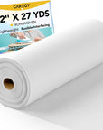 Light Weight White Iron-On Non-Woven Fusible Interfacing 12 Inch X 27 Yards Light Weight Non-Woven Interfacing Iron on Polyester Single-Sided Interfacing for DIY Crafts Supplies