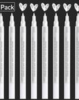 White Paint Pen Acrylic Marker: 8 Pack 0.7Mm White Paint Marker for Black Paper, Metal, Wood, Plastic, Ceramic, Metallic, Rock Painting, Drawing, Extra Fine Point, Ideal for Artist & Students