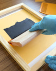 4 Pieces 4 Sizes Screen Printing Supplies, 2 Sizes 75 Durometer Screen Printing Squeegee, 2 Sizes Plastic Ink Scraper for Screen Printing