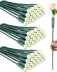 90 Pcs 6 Inch Floral Water Tubes Green Floral Tubes Plastic Flower Tubes Supplies for Fresh Flowers with Rubber Cap for Flower Stem Arrangements Florist Supplies