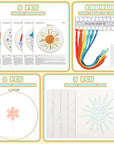 5 Set Embroidery Kit for Beginners Boho Rainbow Cross Stitch with Patterns Embroidery Hoops Instructions Embroidery Floss Needlepoint Kits DIY Adult Beginner Cross Stitch Crafts