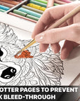 Animal Patterns Spiral Coloring Book Wirebound Hardcover Papers with Relaxing Animals Mandala Drawings Color Pages for Adults Women Seniors Mindfulness Relaxation Anxiety Relief