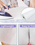Lightweight Fusible Interfacing for Sewing 11.8 Inch X 54.7 Yard Iron-On Non-Woven Fusible Interfacing White Polyester Single-Sided Interfacing for DIY Crafts Supplies