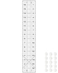Acrylic Quilters Ruler,Sewing Ruler,3-Inch by 17-Inch, Non Slip Rings 15 Pieces for Quilting and Sewing
