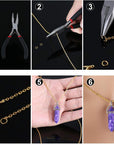 39.4 Feet 2 Mm Link Chains Necklace Chain Necklace Jewelry Plier with 30 Pieces Lobster Clasps and 100 Pieces Jump Rings for Jewelry Accessories Diy(Gold)