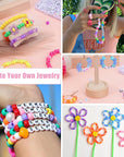 4070Pcs Pony Beads for Friendship Bracelets, 24 Colors Kandi Beads Set, Included Letter Beads, Heart Beads, Polymer Clay Beads, Bracelet Making Kit for Necklace Jewelry Making and Craft Gifts