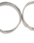 50 Pcs - 38Mm 1.5" round Edged Split Key Chain Ring Connector Keychain Keyring