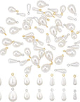 Teardrop Pearl Pendants Pearl Pendant Connectors Oval Pearl Beads White Imitation Pearl Pendants