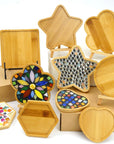 6Pcs Wooden Mosaic Base, Various Shapes Substrates for Mosaic Crafts DIY Mosaic Tiles Coaster Base…