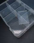 8-Grid Snack Box Container with Removable Dividers Plastic Organizer Box for Candies Snacks Electronics Jewelry Small Parts (7.3In X 4.9In)
